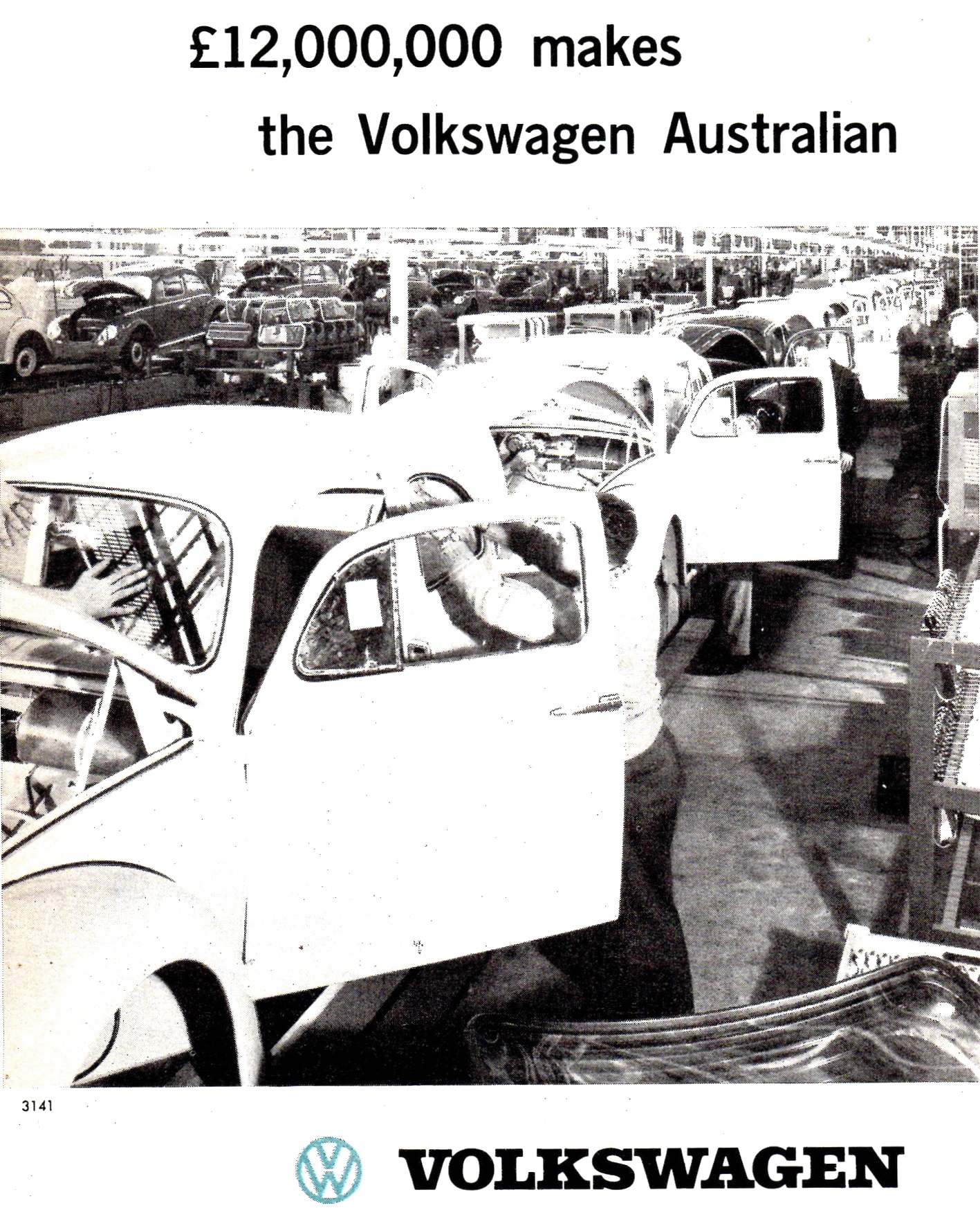 1960 Volkswagen 12,000,000 Pounds Makes The Volkswagen